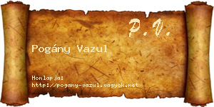 Pogány Vazul névjegykártya